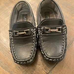 Boys black loafers